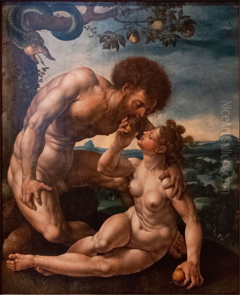Adam and Eve Oil Painting by Jan Gossaert Adam and Eve Oil Painting by Jan Gossaert