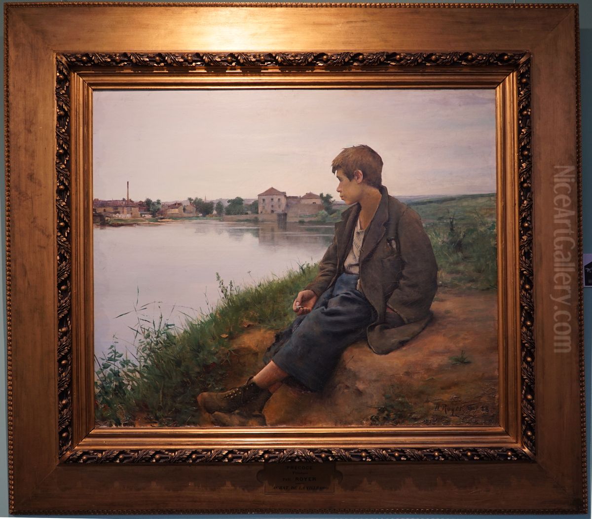 Precocious Oil Painting by Henri Royer