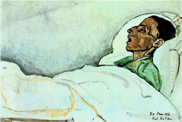 Valentine Gode-Darel one day before her death Oil Painting by Ferdinand Hodler