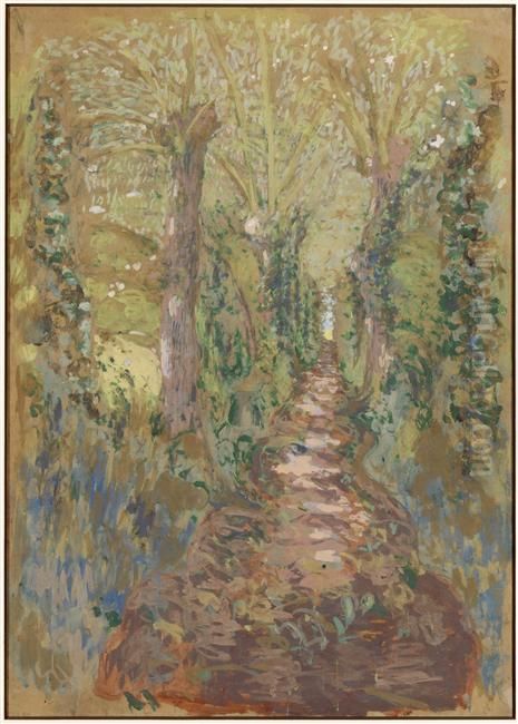 L'Allee en sous-bois, Amfreville Oil Painting by Jean-Edouard Vuillard