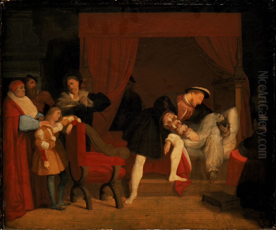 The Death of Leonardo da Vinci Oil Painting by Jean Auguste Dominique Ingres