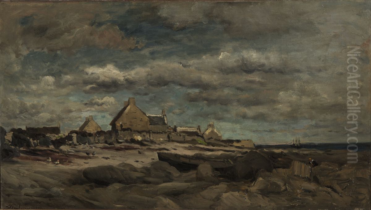 Entree de Kerity Oil Painting by Charles-Francois Daubigny