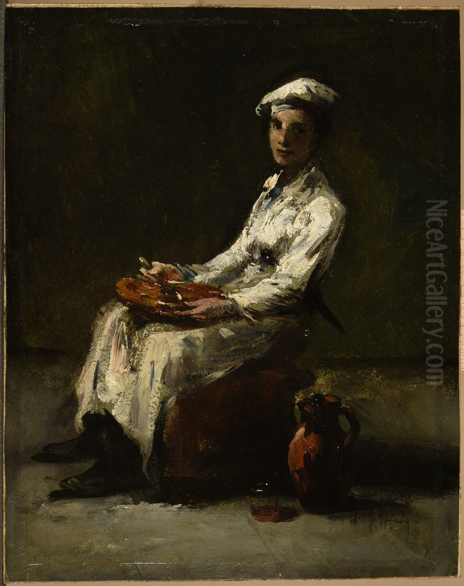Jeune cuisinier Oil Painting by Augustin Theodule Ribot