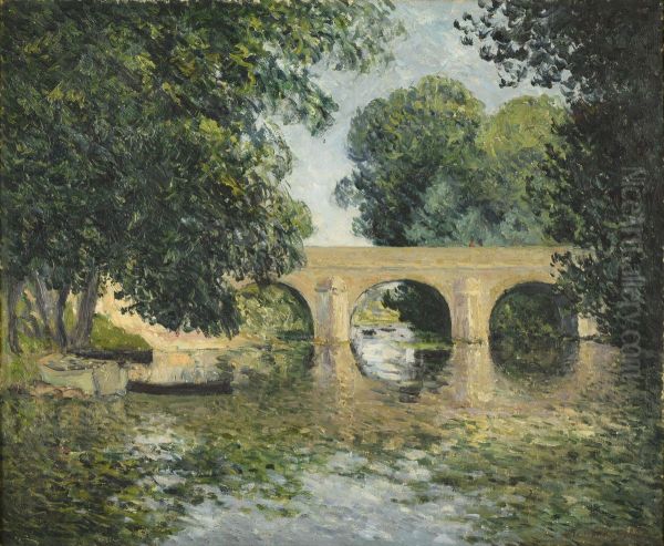 Le pont de l'Isle-Adam ou le Vieux pont Oil Painting by Maxime Maufra