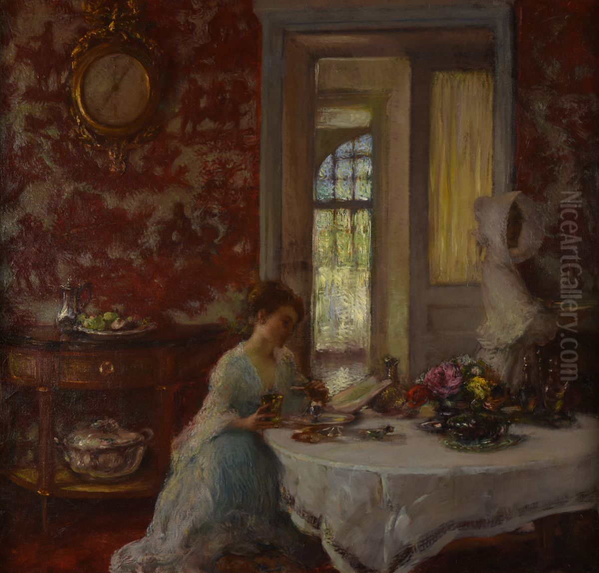 La Salle rouge Oil Painting by Gaston La Touche