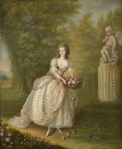 Mademoiselle Duthe Oil Painting by Lie Louis Perin-Salbreux