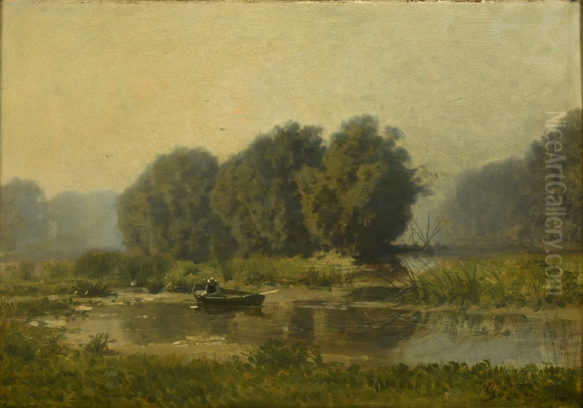 La Basse Seine Oil Painting by Francois-Louis Francais