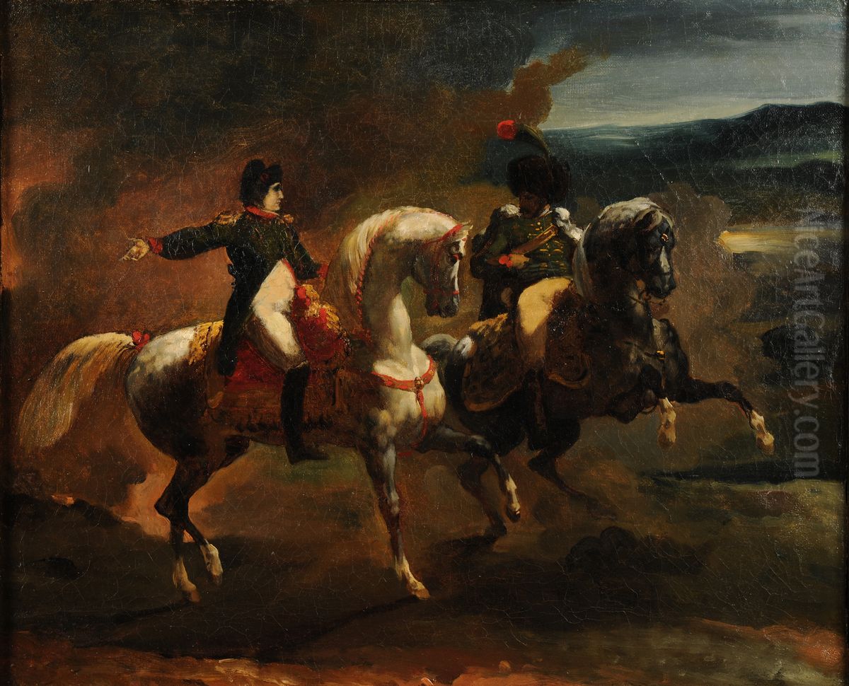 Napoleon donnant un ordre a un officier superieur des Guides Oil Painting by Theodore Gericault