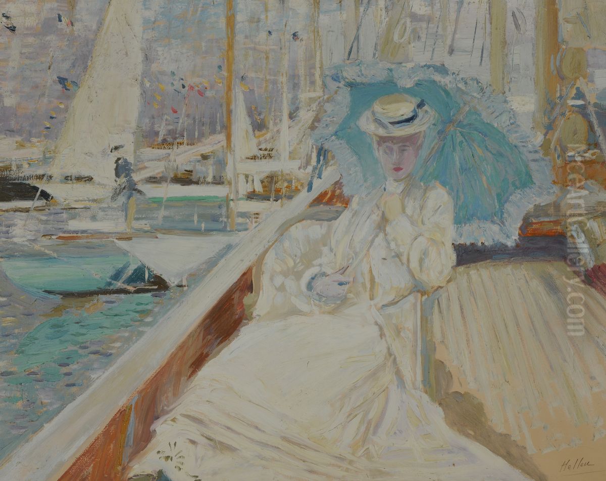 En bateau Oil Painting by Paul Cesar Helleu