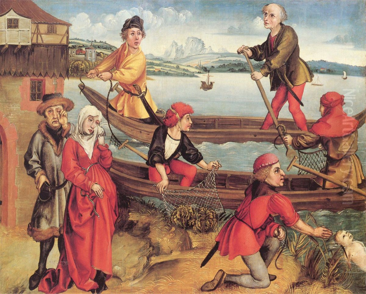 Wunderbare Errettung eines ertrunkenen Knaben aus Bregenz Oil Painting by Albrecht Durer