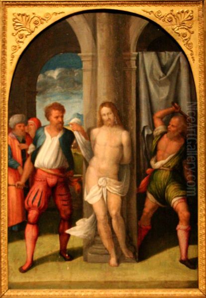Flagellation du Christ Oil Painting by Benvenuto Tisi