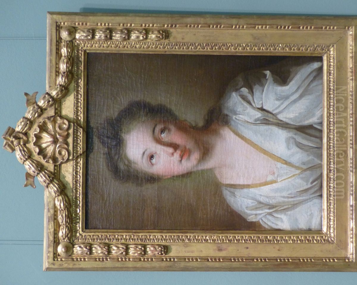 St Cecilia Oil Painting by Jean-Baptiste Santerre