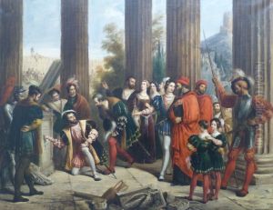 Visit of Francois Ier to Nimes monuments
