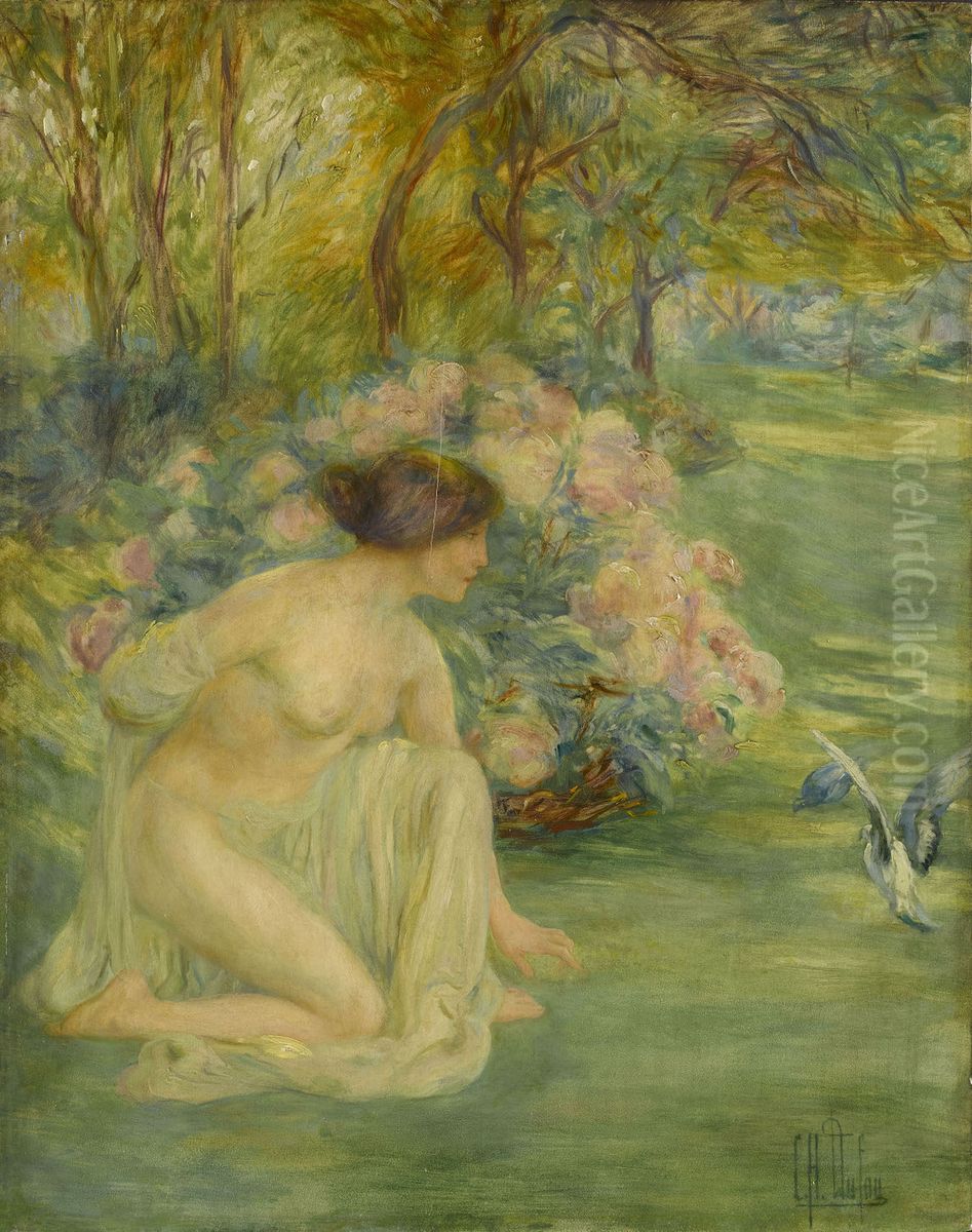 Printemps Oil Painting by Clementine-Helene Dufau