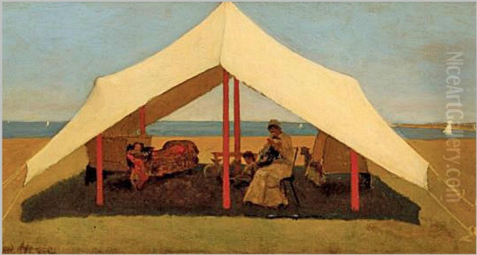 The Tent Oil Painting by Winslow Homer