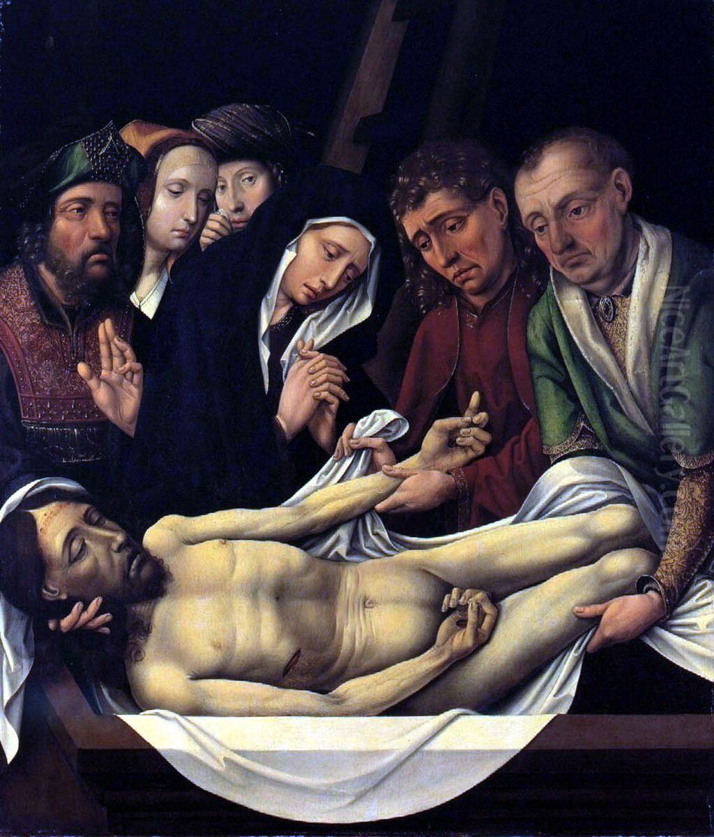 Entombment Oil Painting by Colijn de Coter