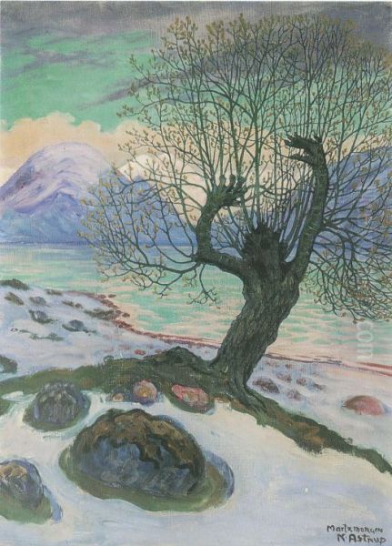 Martzmorgen Oil Painting by Nikolai Astrup