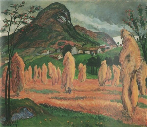 Kornstaur Oil Painting by Nikolai Astrup