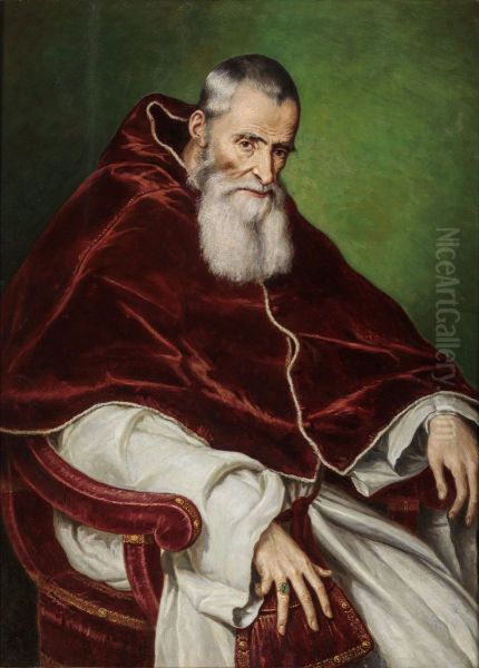 Portrait of Pope Paul III Farnese Oil Painting by Titian