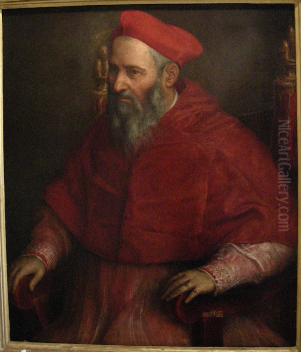 Ritratto del cardinale Giovanni Maria Ciocchi del Monte, poi papa Giulio III Oil Painting by Prospero Fontana