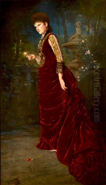 Portrait of Jeannie Netter Oil Painting by Fedor Encke