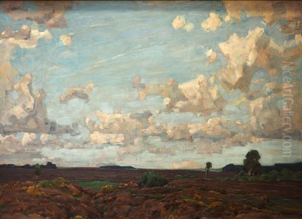 Abend auf der Heide Oil Painting by Wilhelm Feldmann