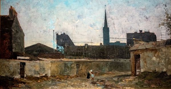 Vue d'un quartier miserable (Rouen ?) Oil Painting by Frank Myers Boggs