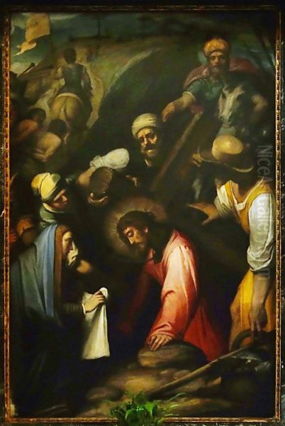 Cristo confortato dalla Veronica Oil Painting by Federico Zuccari