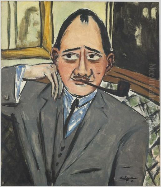 Bildnis eines Franzosen Oil Painting by Max Beckmann