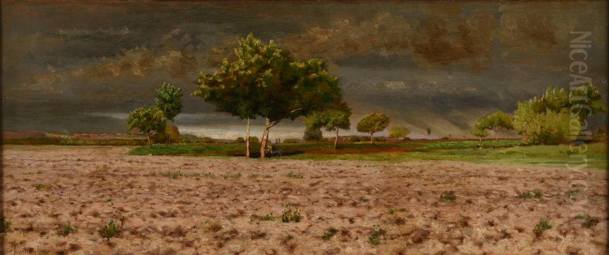 L'orage Oil Painting by Antoine Chintreuil