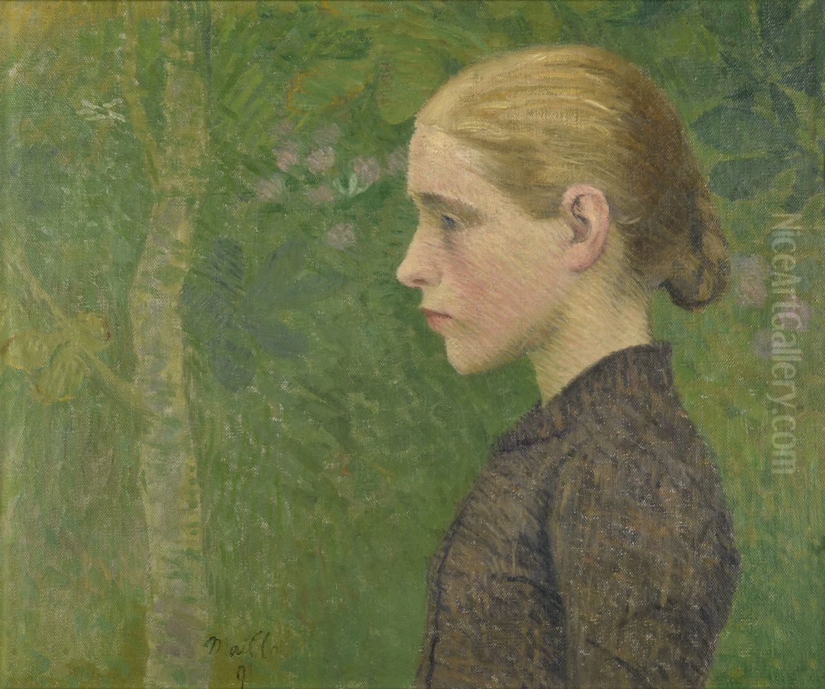 Jeune paysanne en buste Oil Painting by Aristide Maillol