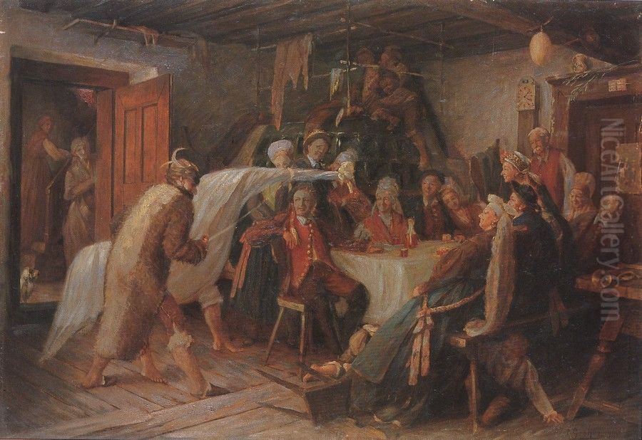 Brna Oil Painting by Ivan Grohar