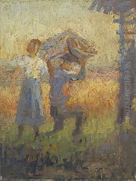 Zetev Oil Painting by Ivan Grohar