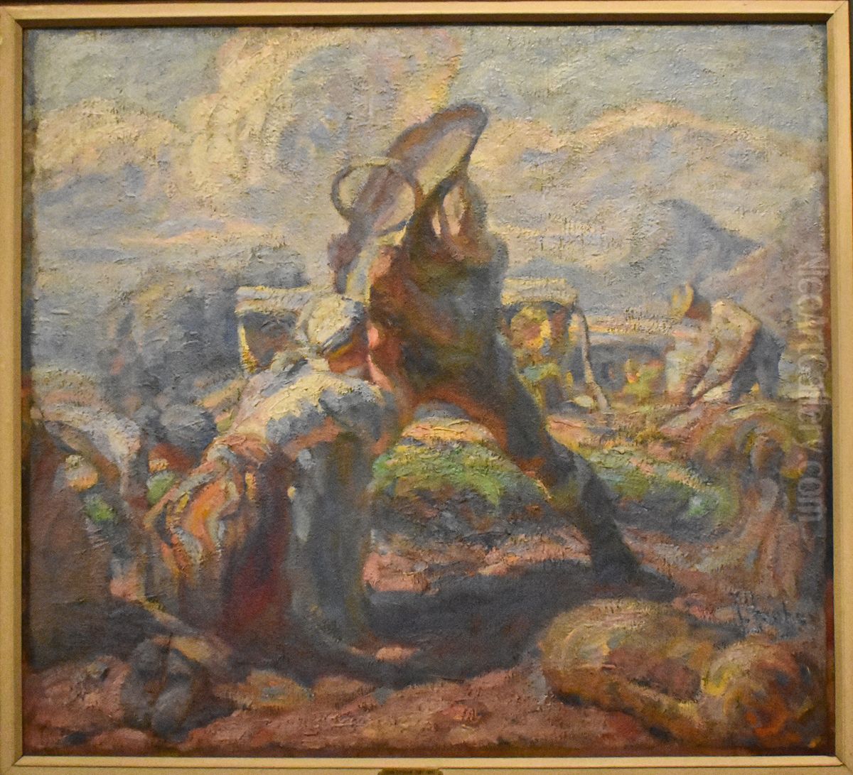 Potato Harvest Oil Painting by Ivan Grohar