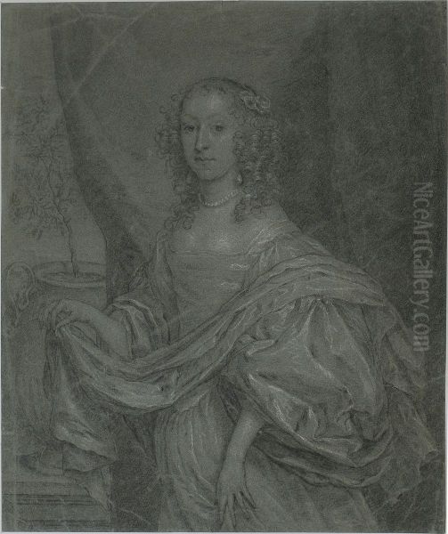Study for the portrait of Levina de Vries Oil Painting by Cornelis Janssens van Ceulen