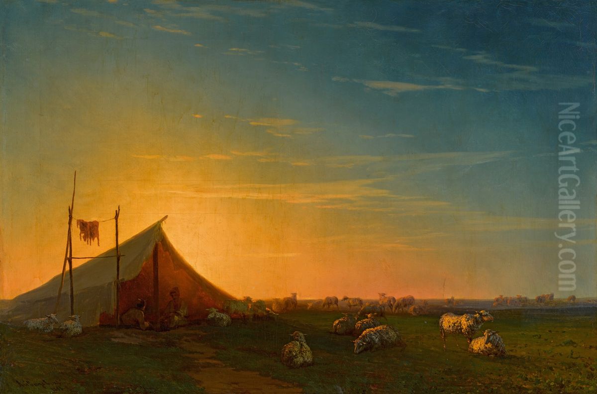 Shepherds' Camp Oil Painting by Ivan Aivazovsky