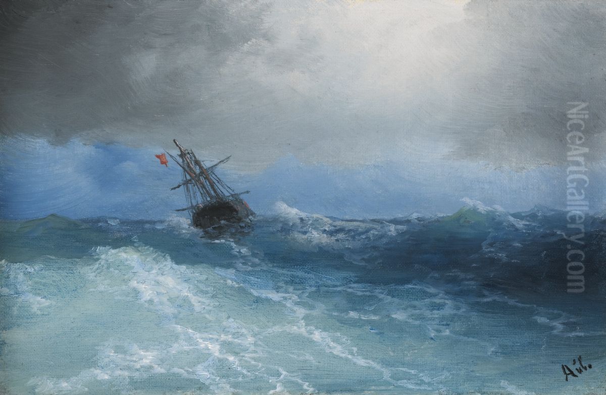 Gathering Storm Oil Painting by Ivan Aivazovsky