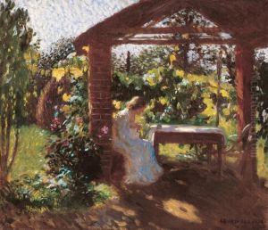 Lady Sitting in the Arbour