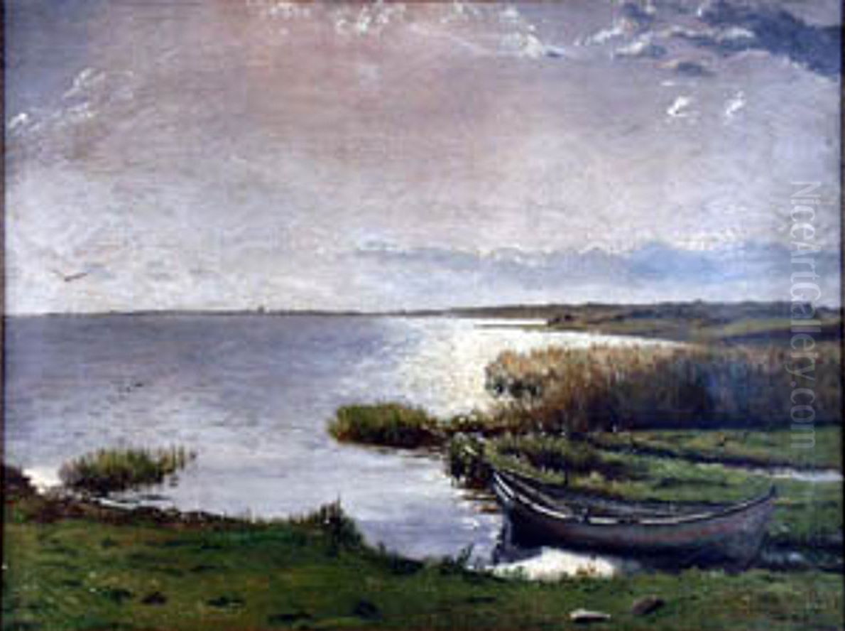 Karrebaeksfjord,Denmark. Oil Painting by Rudolf Bertelsen