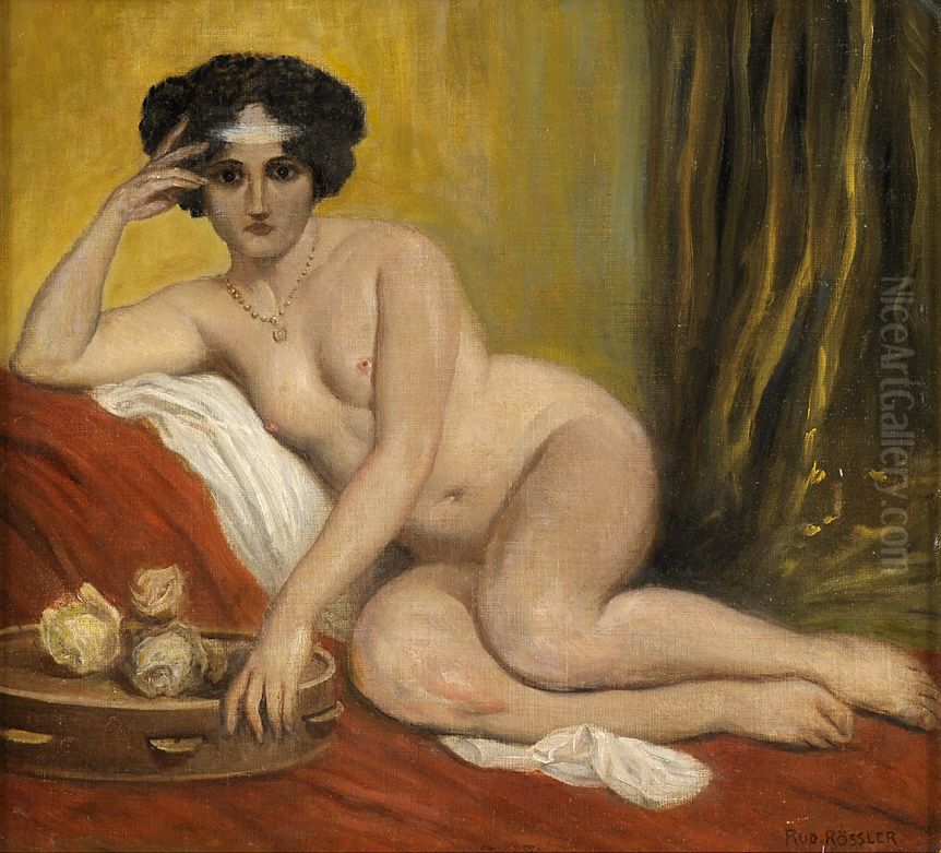 Odaliske. Oil Painting by Rudolf Rossler Odaliske. Oil Painting by Rudolf Rossler