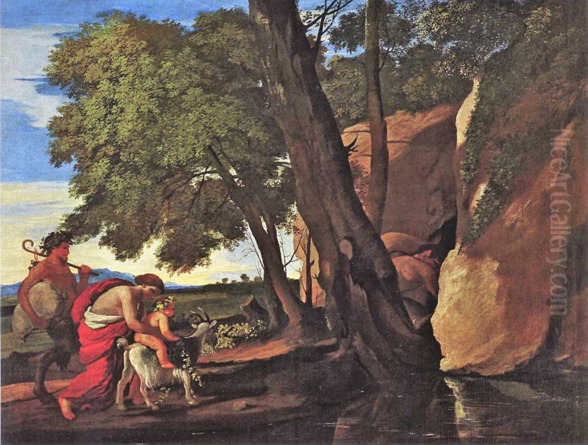 L'Enfance de Bacchus Oil Painting by Nicolas Poussin