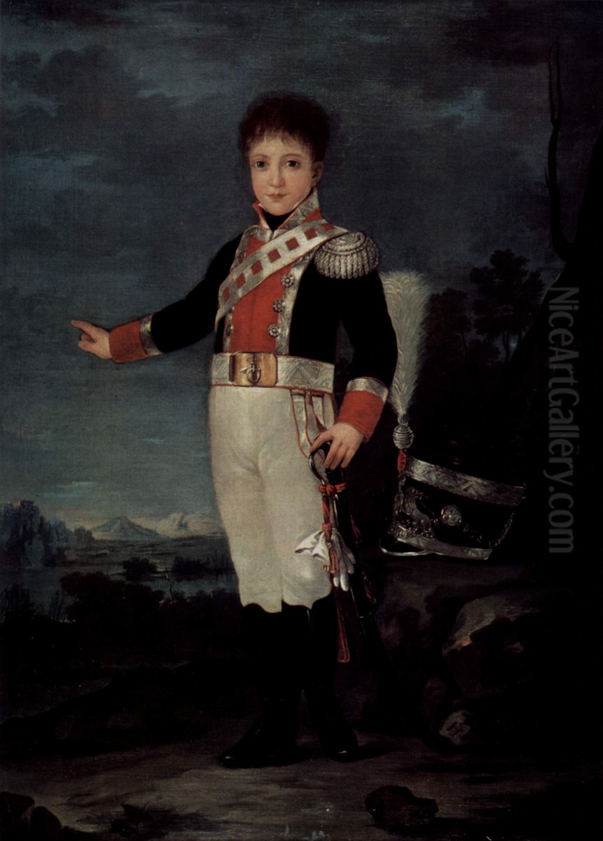 Portrat des Don Sebastian Gabriel de Borbon y Braganza Oil Painting by Francisco Goya Fuendetodos