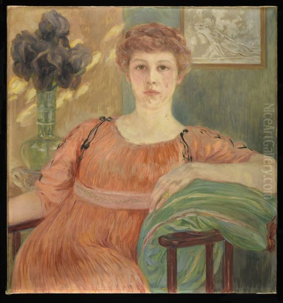 Madame Pol Neveux Oil Painting by Clementine-Helene Dufau
