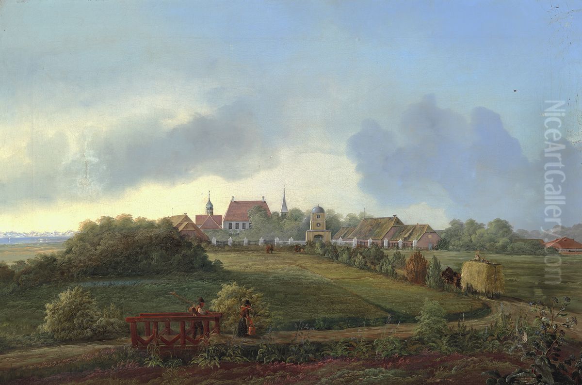 Norre Vosborg ved Nissum Fjord Oil Painting by Carl Anton Saabye
