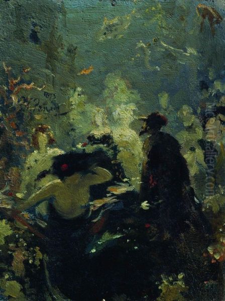 Sadko in the Underwater Kingdom. Oil Painting by Repin Iliya