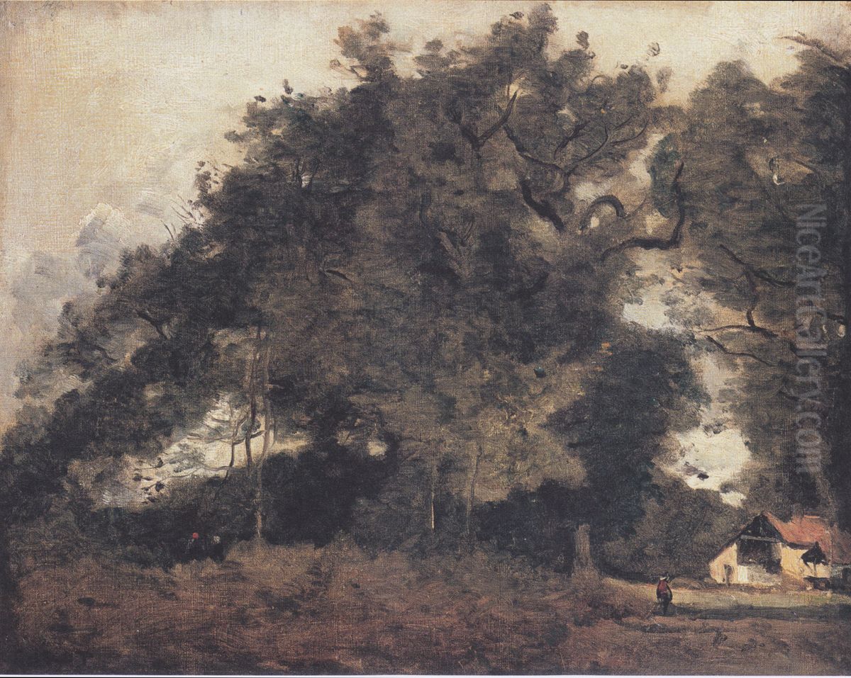 Passiance, bei Saint-Avit Oil Painting by Jean-Baptiste Camille Corot