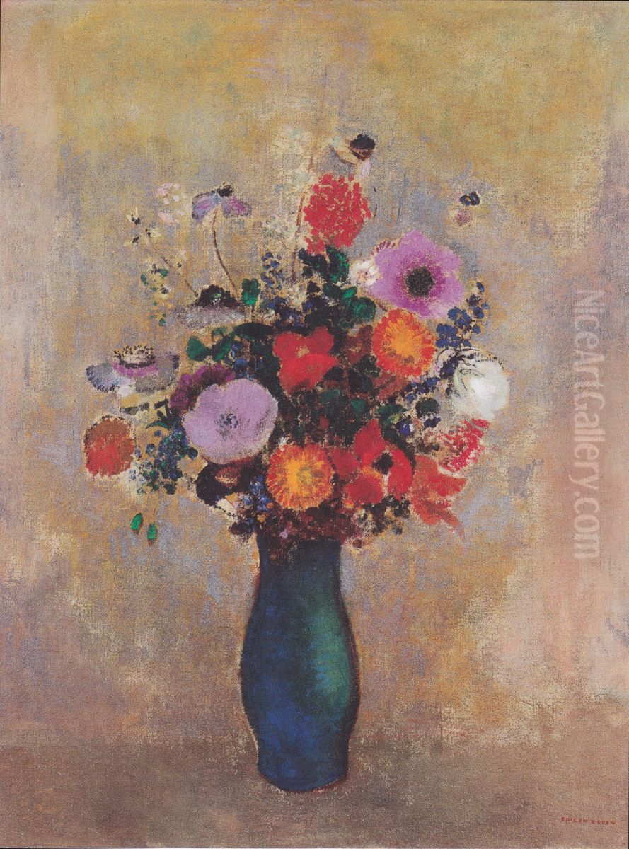 Feldblumen Oil Painting by Odilon Redon