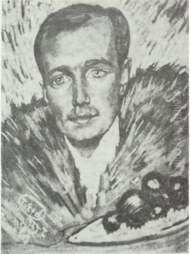 Portret Jana Leszczynskiego Oil Painting by Stanislaw Ignacy Witkiewicz (Witkacy)