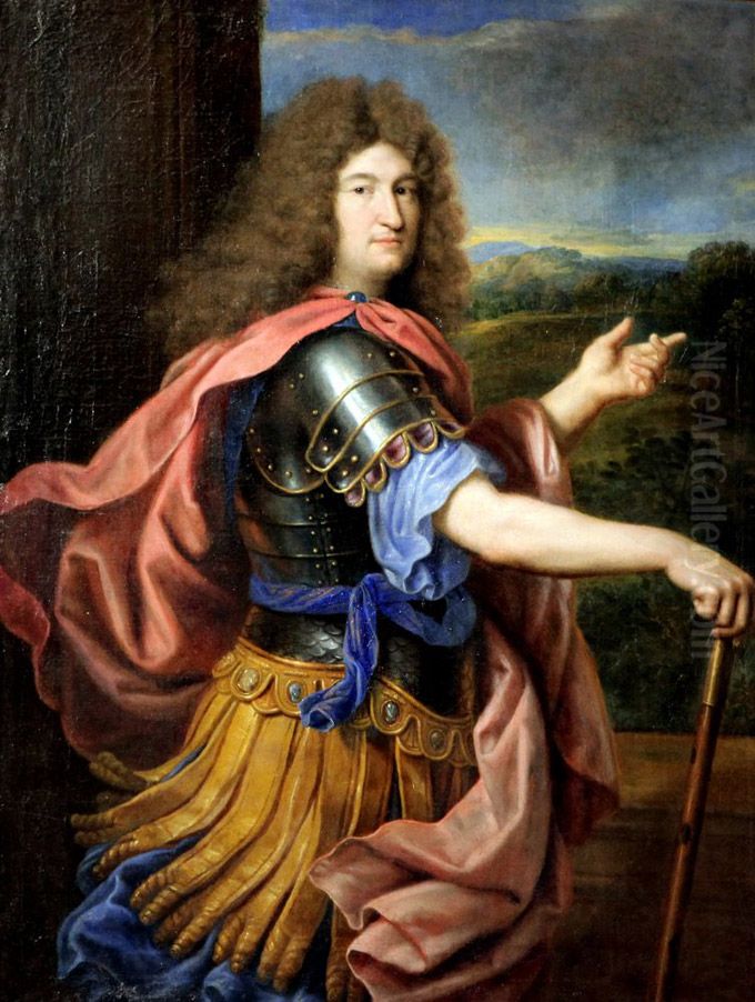 Portrait of Jacques Louis de Beringhen (1651-1723) Oil Painting by Pierre Mignard I
