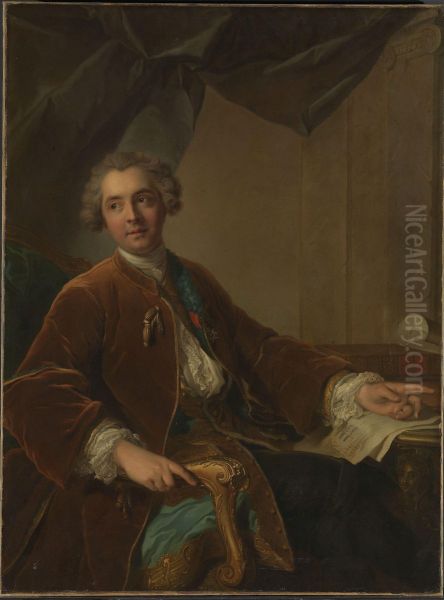 Louis-Antoine Crozat, baron de Thiers Oil Painting by Louis Tocque